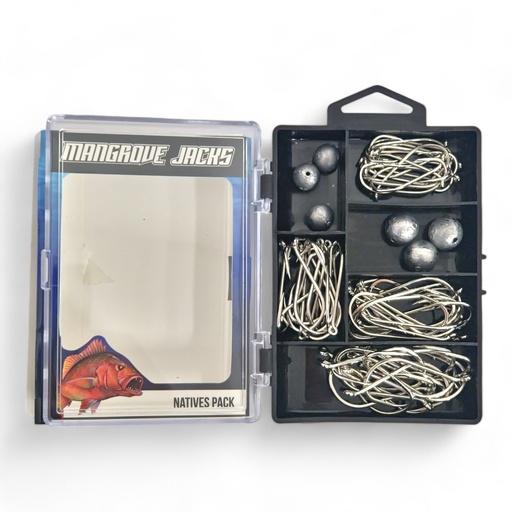 [9337217022503] Mangrove Jacks Natives Fishing Pack | Hooks, Sinkers, and Tackle Box for Native Australian Fish