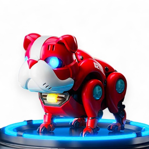 [6974761291110] Robotic Red Bulldog | Interactive Crawling Toy