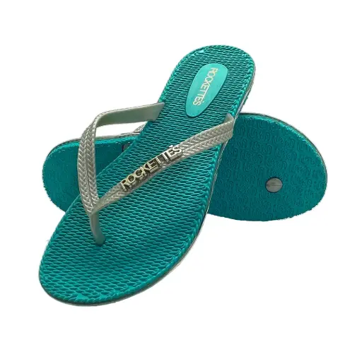[9340457021885] Rockette's Platinum Weave (Aqua/Silver, 11)