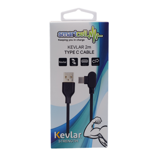 [9337217009689] Smartcell Kevlar Type C Cable 2m